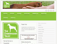 Tablet Screenshot of dobermanntrust.org.uk